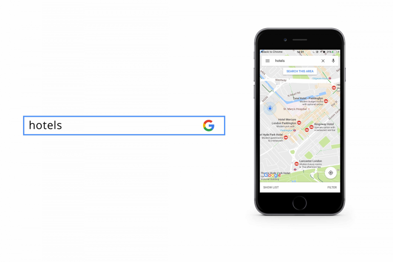 example of a google maps local search