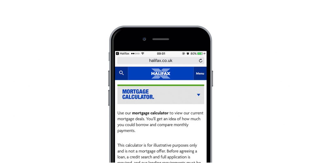 Mortage on mobile example