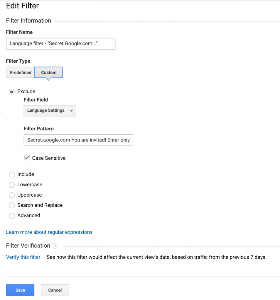 reddit bot traffic - referral spam removal screenshot